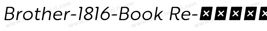 Brother-1816-Book Re字体转换